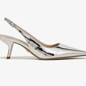 Sam Edelman Silver Bianka Slingback Heels
